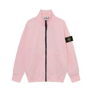 Stone Island Pink Full-Zip Sweatshirt